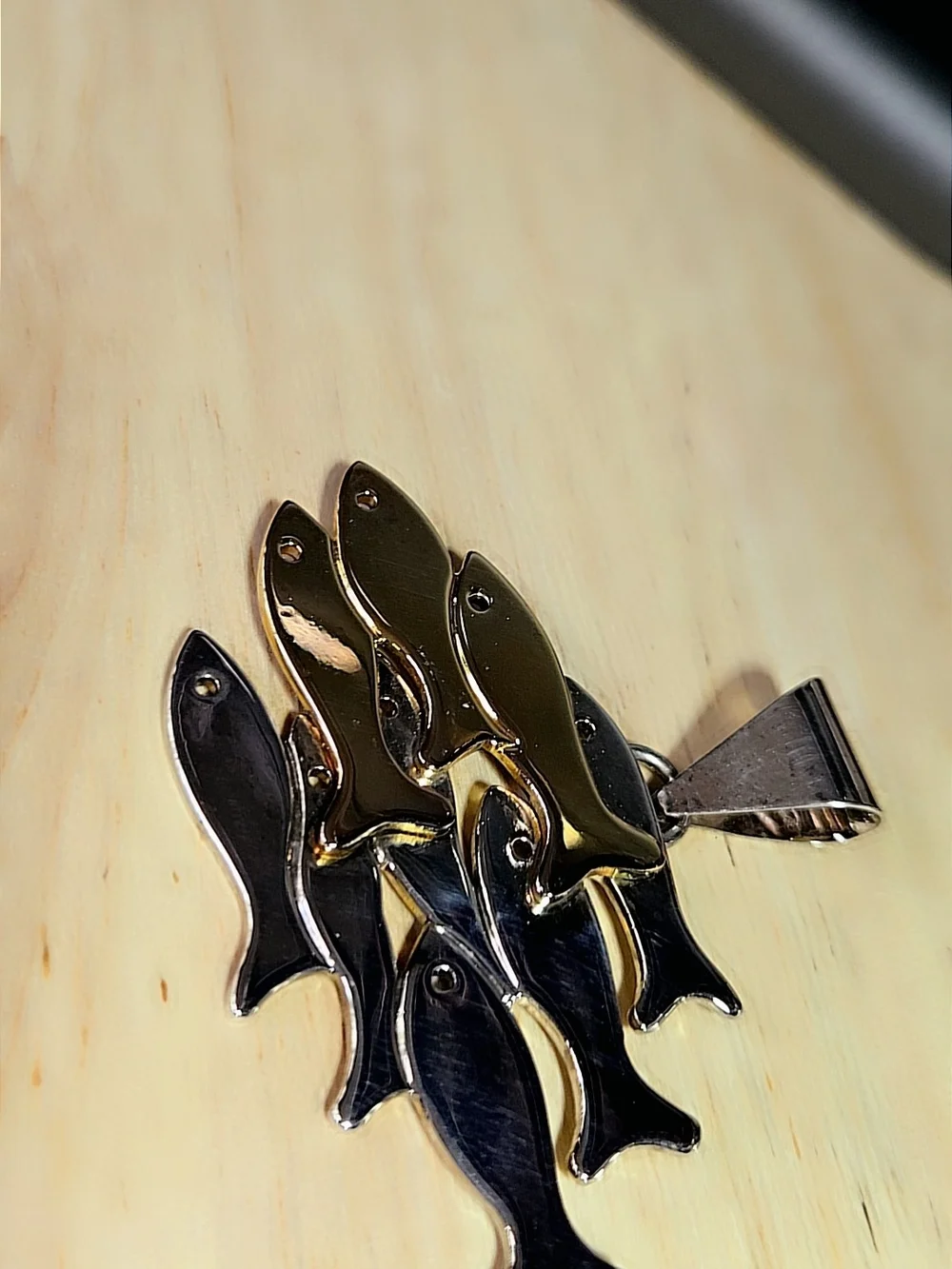 Silver/gold Tone Fish Pendant